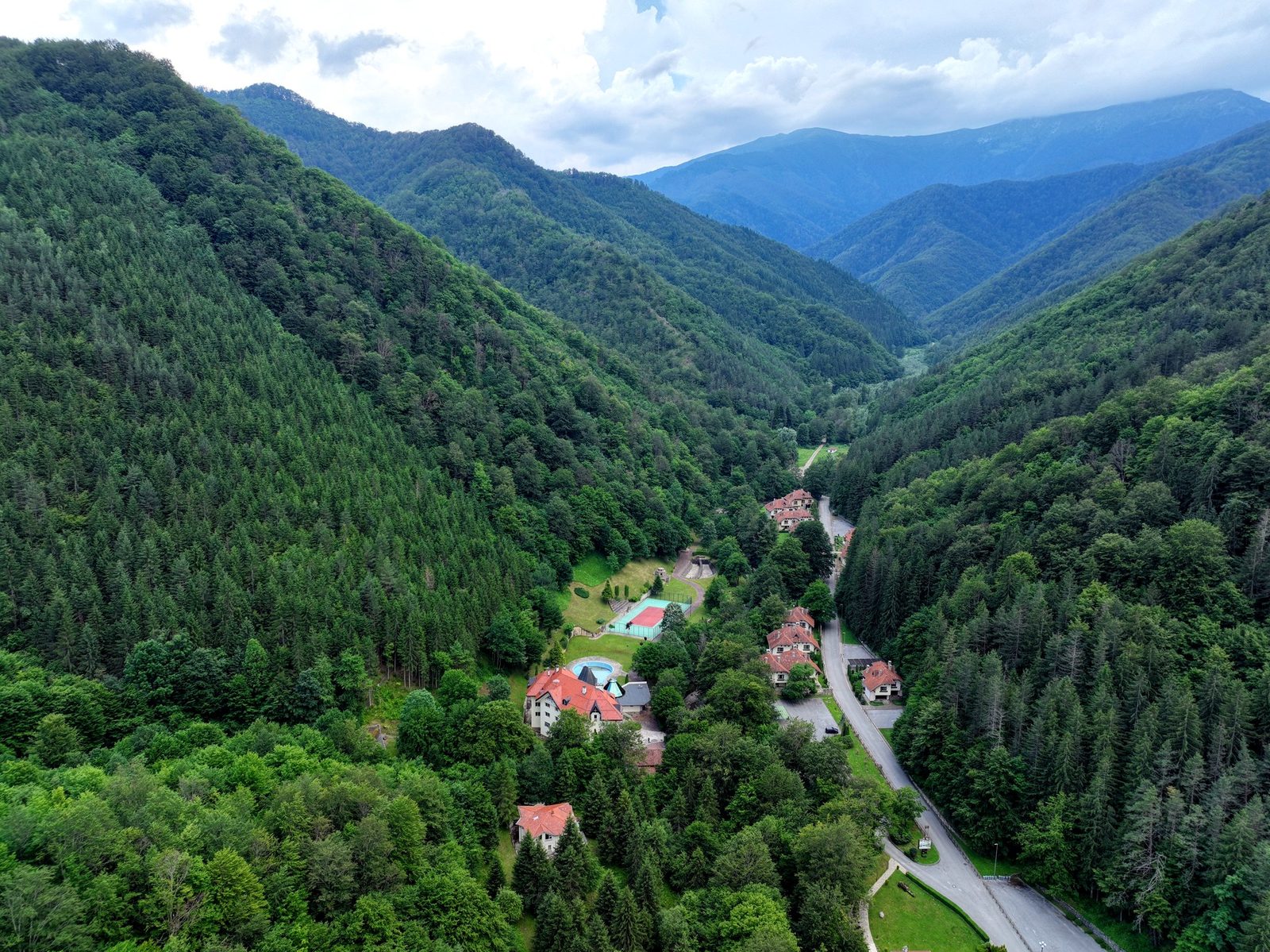 Aerial view of the complex